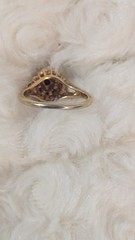 Vintage 18KT Gold Plated Rhinestone Cluster Ring