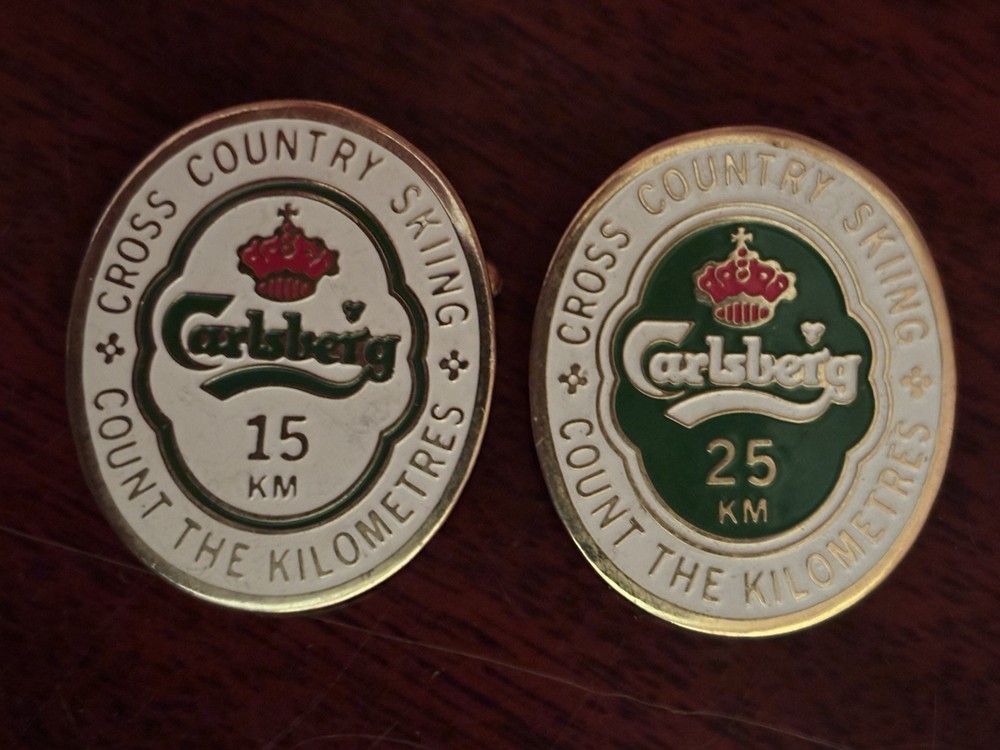 CARLSBERG Cross Country Skiing 15km + 25km PIN / BROOCH