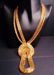 C1946 Brand Egyptian Style Cleopatra Inspired Gold Tone Choker 14-17 Inches