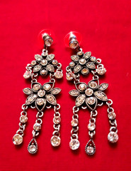 Lots of 7 Pairs Of Rhinestone Dangle Earrings Proms Wedding