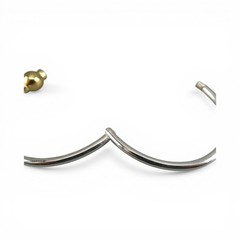 Child’s Bangle Eternity Bracelet Sterling Silver Gold Vermeil Threaded Bead New