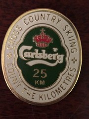 CARLSBERG Cross Country Skiing 15km + 25km PIN / BROOCH