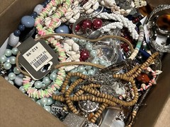 HUGE 5 + Lbs Jewelry WEARABLE Lot Tangled Unsearched VINTAGE ESTATE TREASURE