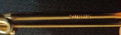 Vintage Signed SWANK Gold Tone Safety Pin Brooch Collar Lapel Kilt Pin 1.75″