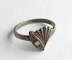 Vintage Beautiful Ring white stone Sterling Silver 925 Women’s Jewelry size 8.5