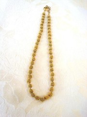 Vintage Napier Necklace With Gold Tone Coil Beads 18 1/2 In. KJ
