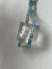 High-quality Baroque Pearls Turquois Stone Necklace Fine pearl necklace vintage