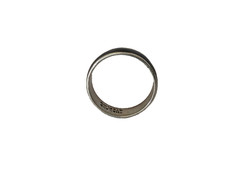 Siam Solid Black Enamel Sterling Silver 925 Vintage NOS Ring Band Sz 7.25