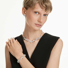 Swarovski Constella Set Mixed cut, white, rhodium plated