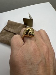 VTG VENDOME Gold Seashell Ring Adjustable 4.5-6.5 NWT Dead Stock ETERNUM Shell