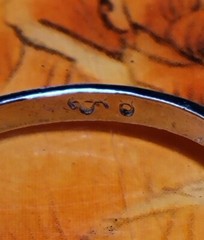 VTG Estate Uncas Mfg Co. Silver Tone Solitaire Cocktail Engagement Ring size 8
