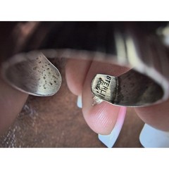 Vintage Sterling Silver Southwest Artisan Signed Earrings Turquoise-Like Stones
