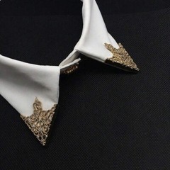Triangle Brooch Pin Vintage Hollow Unisex Collar Decor Gift Shirt Collar Pin 1Pc