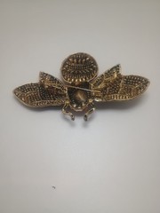 Large Pink Honey Bee Brooch Bling Statement Contemporary 4″ Flying Wing Span