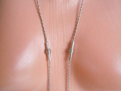Necklace Metal Elements Metal Silver Tone 26 G / Length Approx. 100 Cm