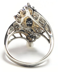 Beautiful 10KT Diamond Cluster Ballerina Cocktail Ring