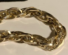Sarah Coventry Gold Tone Link Rope Chain Necklace 37″