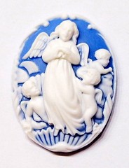 10 Different 40x30mm Victorian Beautiful Guardian Angel Cameos, All Very Nice
