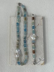 High-quality Baroque Pearls Turquois Stone Necklace Fine pearl necklace vintage