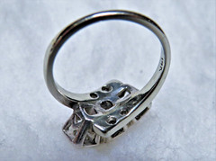 50’s 14K white Gold 1/2 carat Diamond Ring