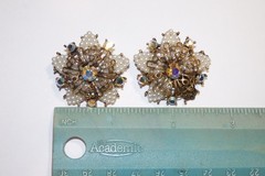 Rare Vintage Signed Selro Selini Triple Strand Pearl AB Necklace & Earrings-READ