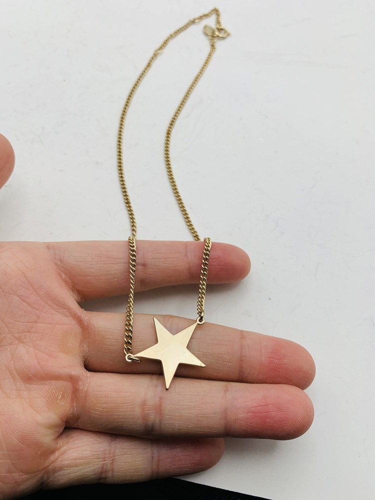 Vintage Avon Gold Tone Star Celestial Dainty Everyday Choker Adjustable Necklace