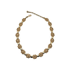 VTG Avon Precious Pretenders Gold Tone Scroll Link Choker Necklace
