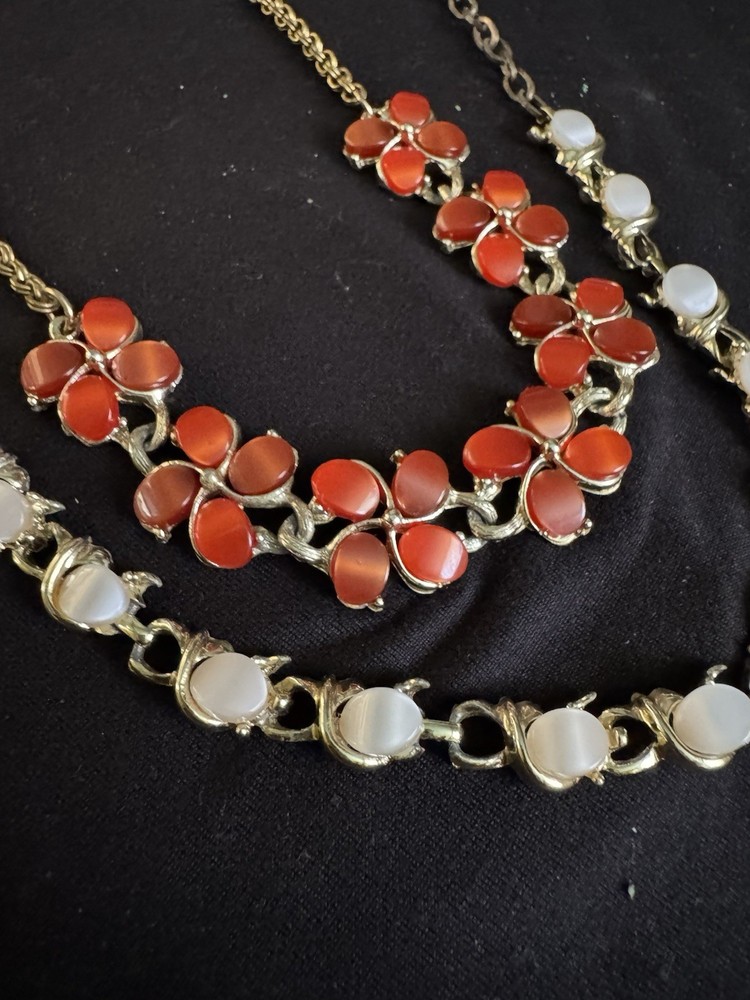 Vintage Thermoset Moonglow Necklaces