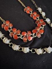 Vintage Thermoset Moonglow Necklaces
