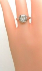 Art Deco Antique 1920’s Diamond Engagement 18K White Gold Ring Size 6.5 EGL USA