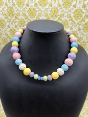Lot Ruby z Candace Flying Colors Vtg Ceramic Necklace Bright Colors Cherries