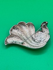 Vintage Morning Sun Brand Sterling Brooch With Onyx 44.38 gm / 2.5 X 1.75 in