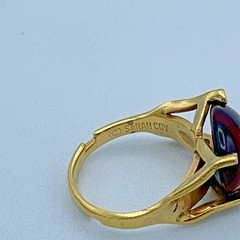 Sarah Coventry Gold Tone Wood Nymph Adjustable Ring R195
