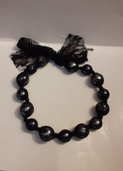 Estate Lace Faux Pearls Lanvin? Style Sash Necklace
