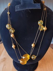 vintage lucite acrylic necklace With Double Strands