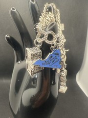 Sterling Silver 925 September 11 Memorial Charm Bracelet 7 Inches 54.4 Grams