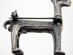 Vintage Alva Studio Silver Plated Pewter Llama Brooch Alpaca Pin 925 13.2 Grams