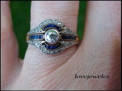 Lab-Created 1.90CT Round Cut Diamond Vintage Art Deco Ring 14K 2-Tone Gold Finis