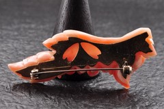 Vintage pink coral OBIDOME “Cherry blossom” Certificate, (56mm (2.20in) 59.0ct).