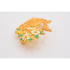 Danecraft Vintage Grandmother Pin Brooch Special Floral Gold Mother’s Day BinA10