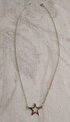 Sterling Silver Star Necklace Celestial Delicate Simple Minimalist VTG Jewelry