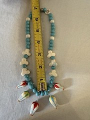 Flying Colors Ceramic Hot Air Balloon Necklace Vintage Hand-Painted 16″ Rare!