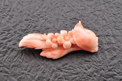Vintage pink coral OBIDOME “Cherry blossom” Certificate, (56mm (2.20in) 59.0ct).