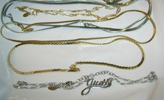 Good Quality NECKLACE & CHOKER LOT Silver & Gold Toned GUESS PARKLANE Very Nice!