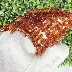 Vintage Baltic Amber Knotted Honey Cognac Beaded Necklace 75”Long Art Deco Style