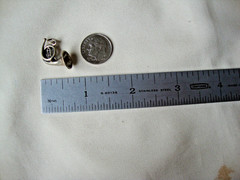 VINTAGE 3D FRENCH HORN STERLING SILVER STAMP 925 CHARM/PENDANT