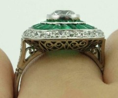 2CT Round Lab-Created Diamond Vintage & Antique Wedding Ring 14K White Gold Over
