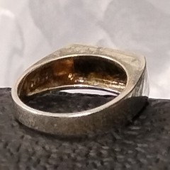 Ring Size 6.75 Vintage Sterling Silver 925 FAS Abalone Mother of Pearl Style