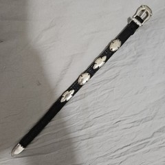 Vintage Brighton Leather Concho Buckle Bracelet 1992 Western Boho