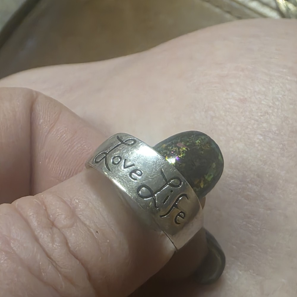 925 Size 8.5 LOVE LIFE BE BRAVE – $30